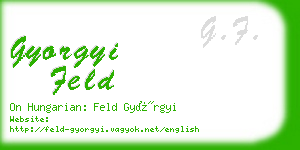 gyorgyi feld business card